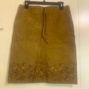 Embroidered Tan Skirt